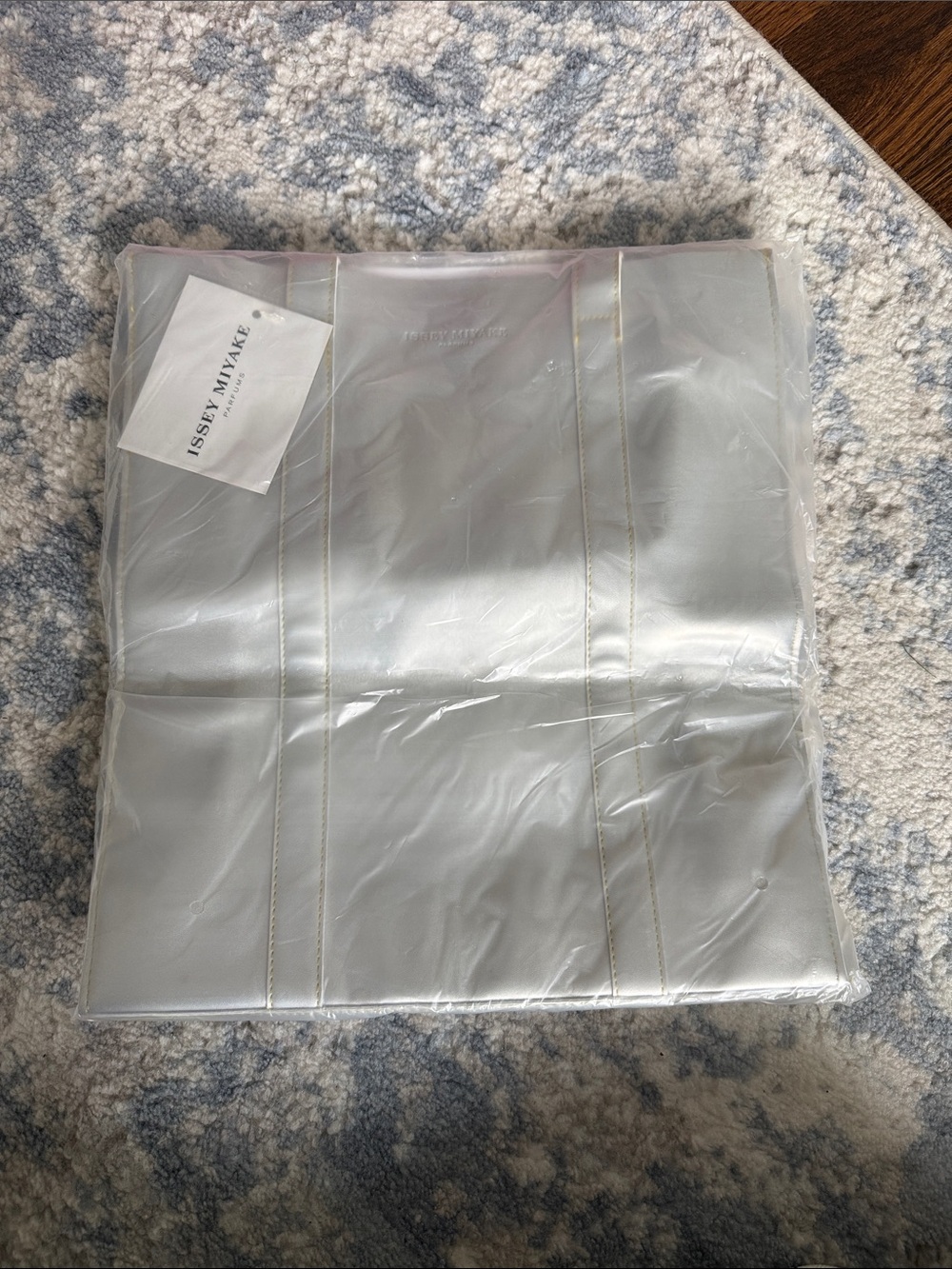 Issey Miyake Shiny Silver Foldable Tote